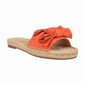 Nine West Bow Espadrille Slides - Orange - Ireland (XH3560942)